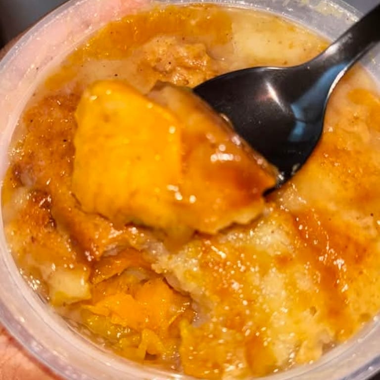Indulge in our peach cobbler